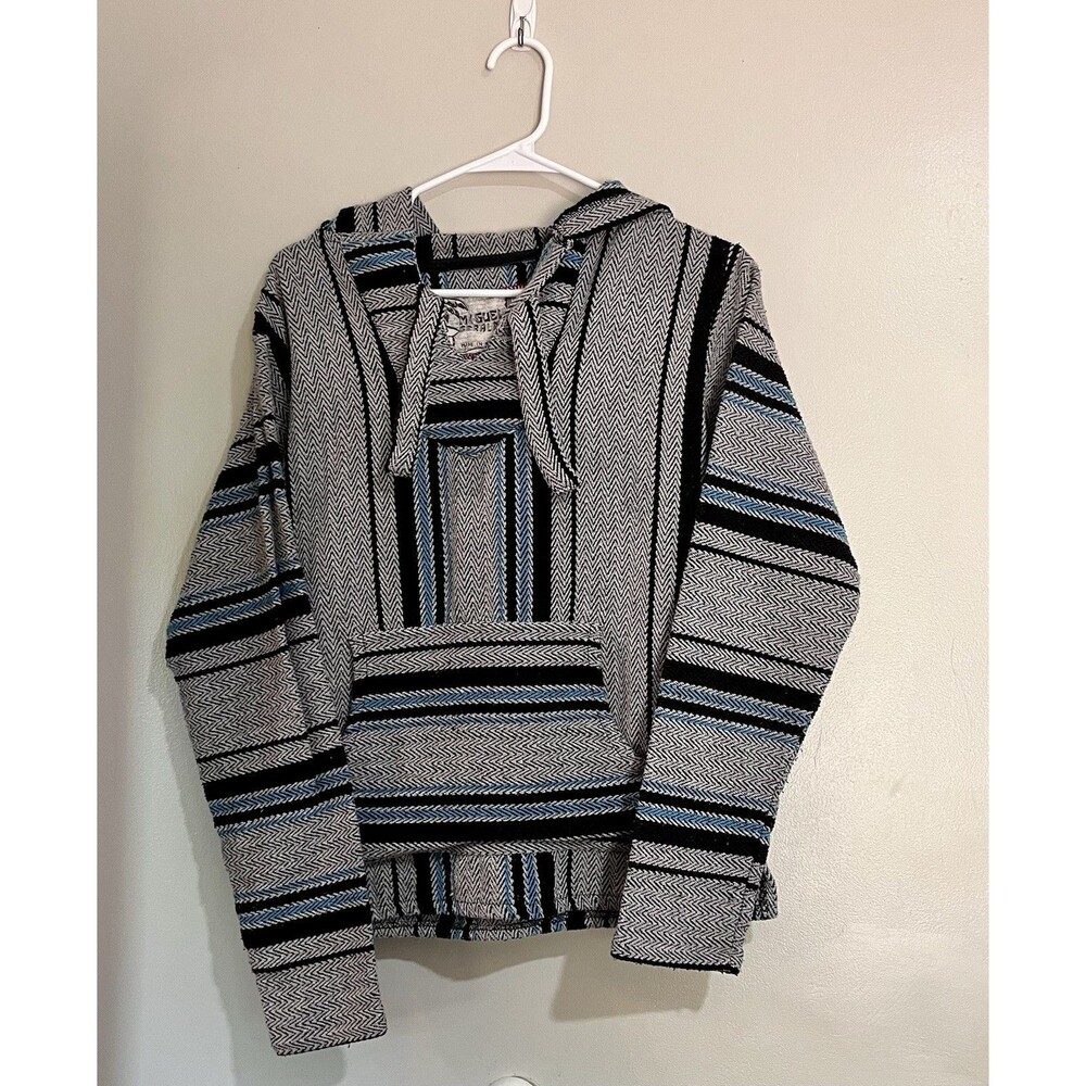 Miguel Geraldo Mexican Blanket Baja Hoodie Surf Pullover Surfer Mens Sz Small